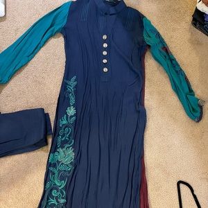 Indian Pakistani 3 piece Kurta kameez embroidered